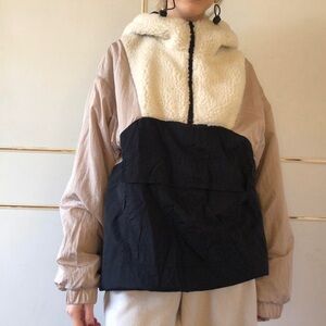 ASOS Colorblock Hooded Half-zip Jacket